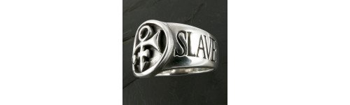 bijoux bdsm Prince-esclave bague chevalière en argent