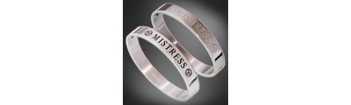 bdsm bijoux bracelet en acier inoxydable - MAITRESSE avec BDSM Triskele