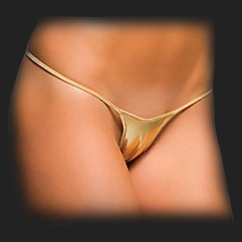 G-string sexy Métalliques Micro Bas