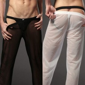 Pantalons homme longs transparents