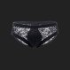 Culotte sexy en dentelle noire pour hommes