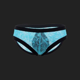 Sexy Panty de encaje azul para hombres