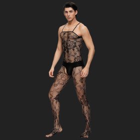 Résille florale Bodystocking pour hommes