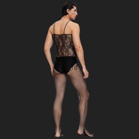 Résille florale Bodystocking pour hommes