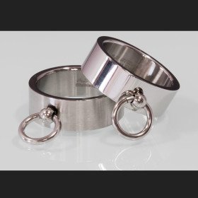 Ring of O polished & matte silver stainless steel