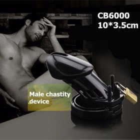 CB-6000 black Cage de Chasteté pour HOMME 