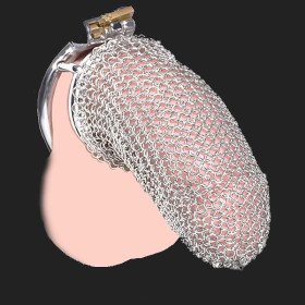 Stainless steel mesh chastity cage