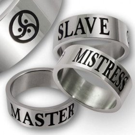 anillo de acero inoxidable - Maestro - esclavo-amante BDSM Triskel