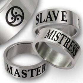 Stainless steel ring - Master - slave-mistress BDSM Triskel