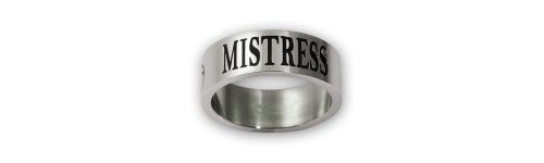 Bague en acier inoxydable - Maitre - esclave- maîtresse  BDSM Triskel